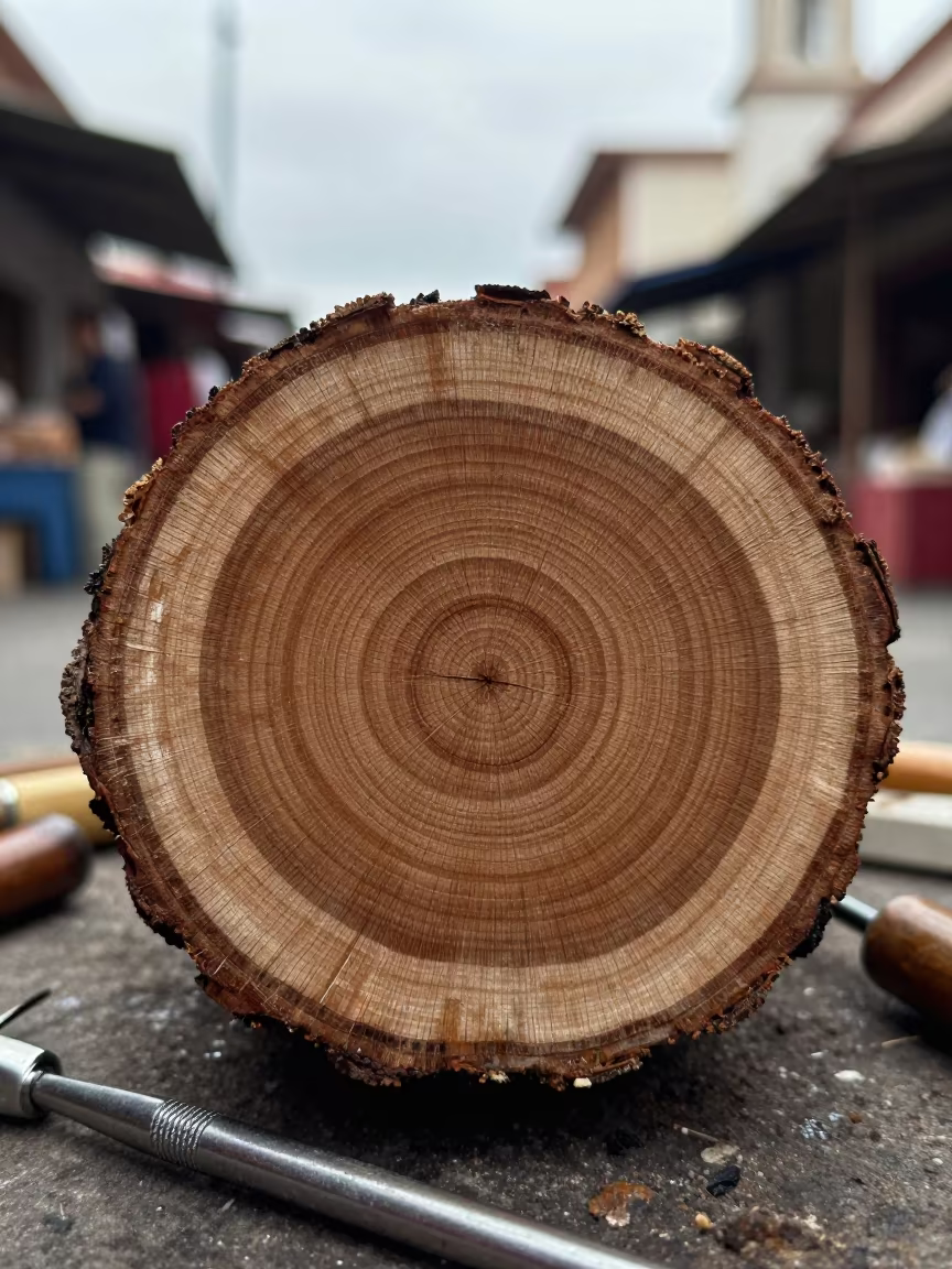 Microscopic Tree Rings in Goldsmith Workshop in inside a goldsmith workshop behind the market lane near Morelia