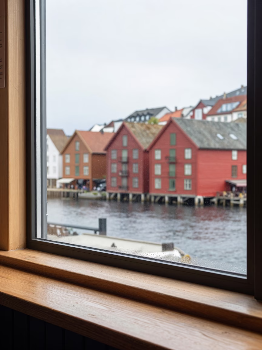 Midday in Bergen at Midday Light in in Bergen, Norway