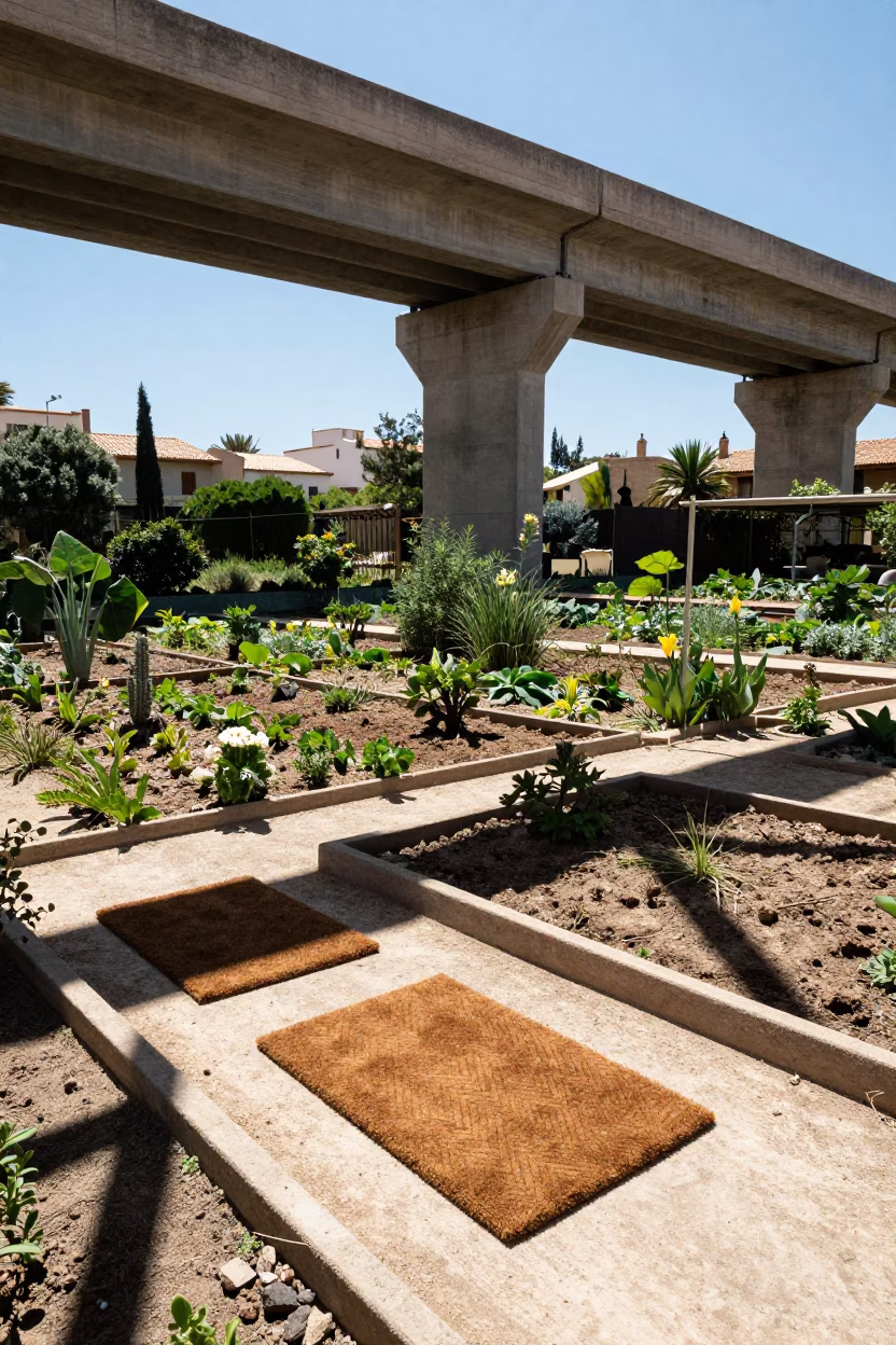 Midday Light on Allotment Gardens in Valencia in in Valencia, Spain