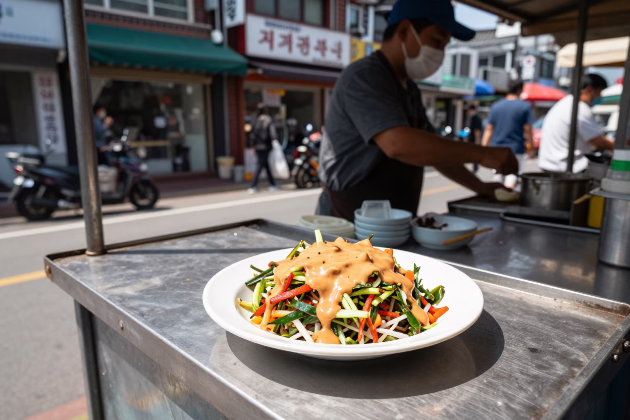 Midday Light on Ayran in Seoul in in Seoul, South Korea