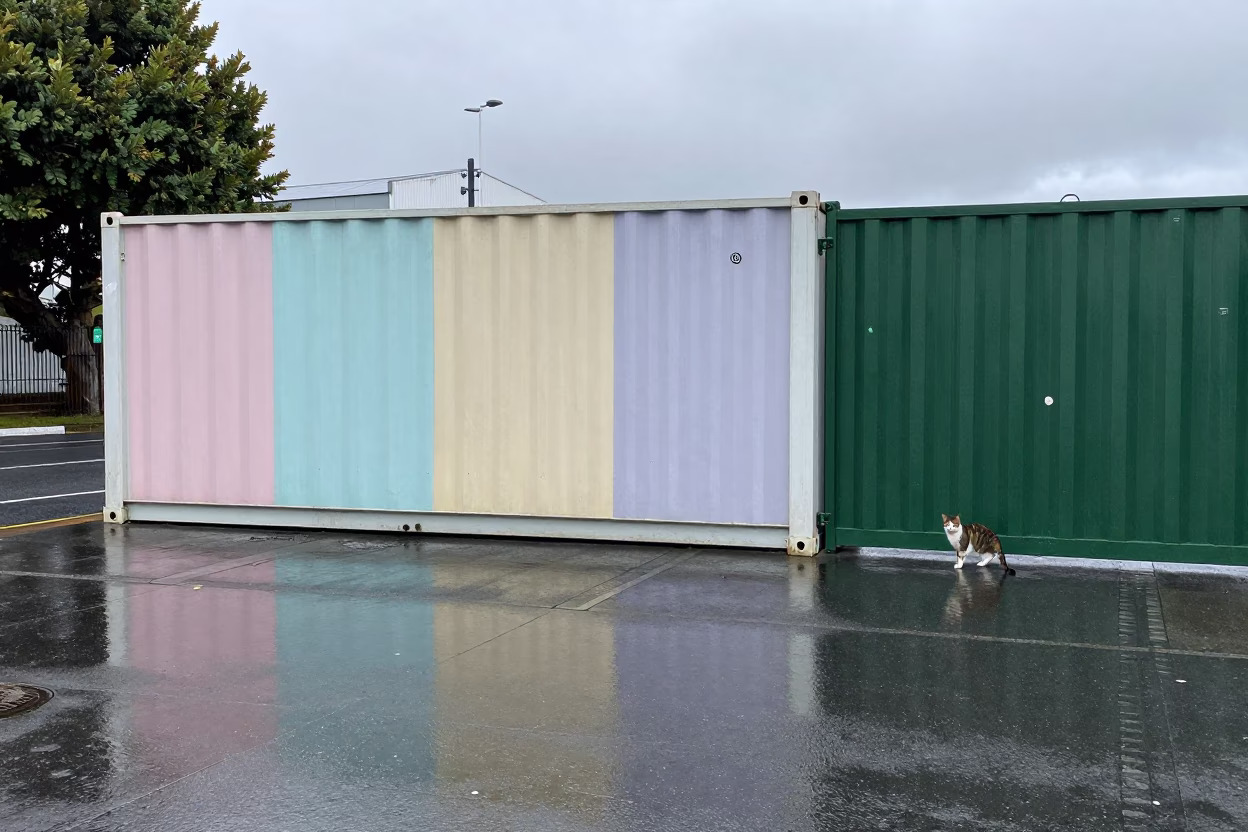 Midday Light on Cat in in Christchurch, New Zealand