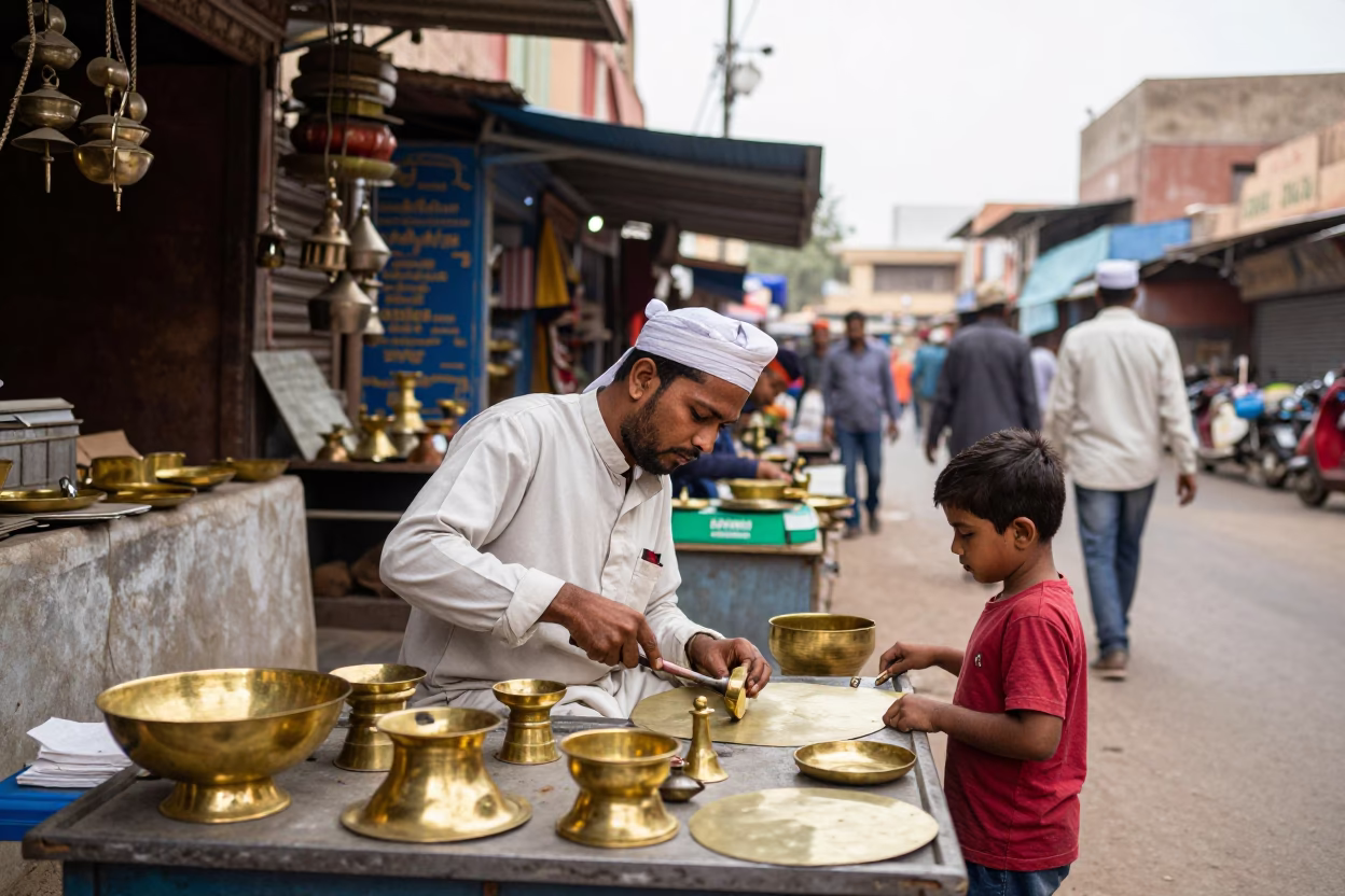 Midday Light on Child in Jaipur in in Jaipur, India