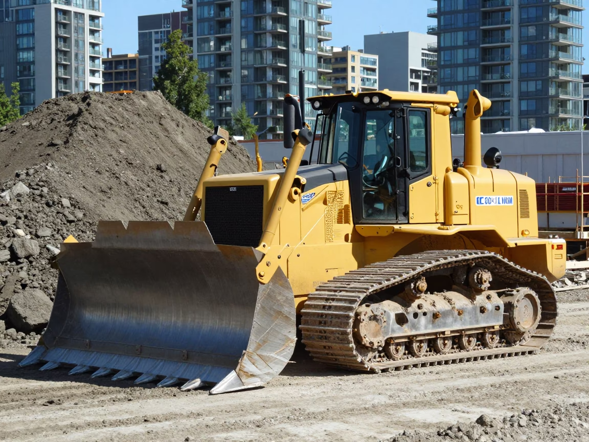 Midday Light on Construction Site in Vancouver in in Vancouver, British Columbia, Canada