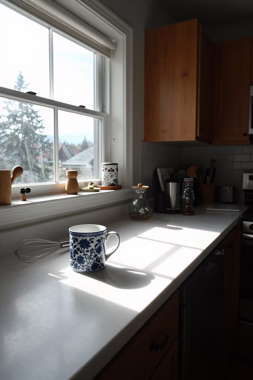 Midday Light on Counter Midday in Vancouver in in Vancouver, British Columbia, Canada