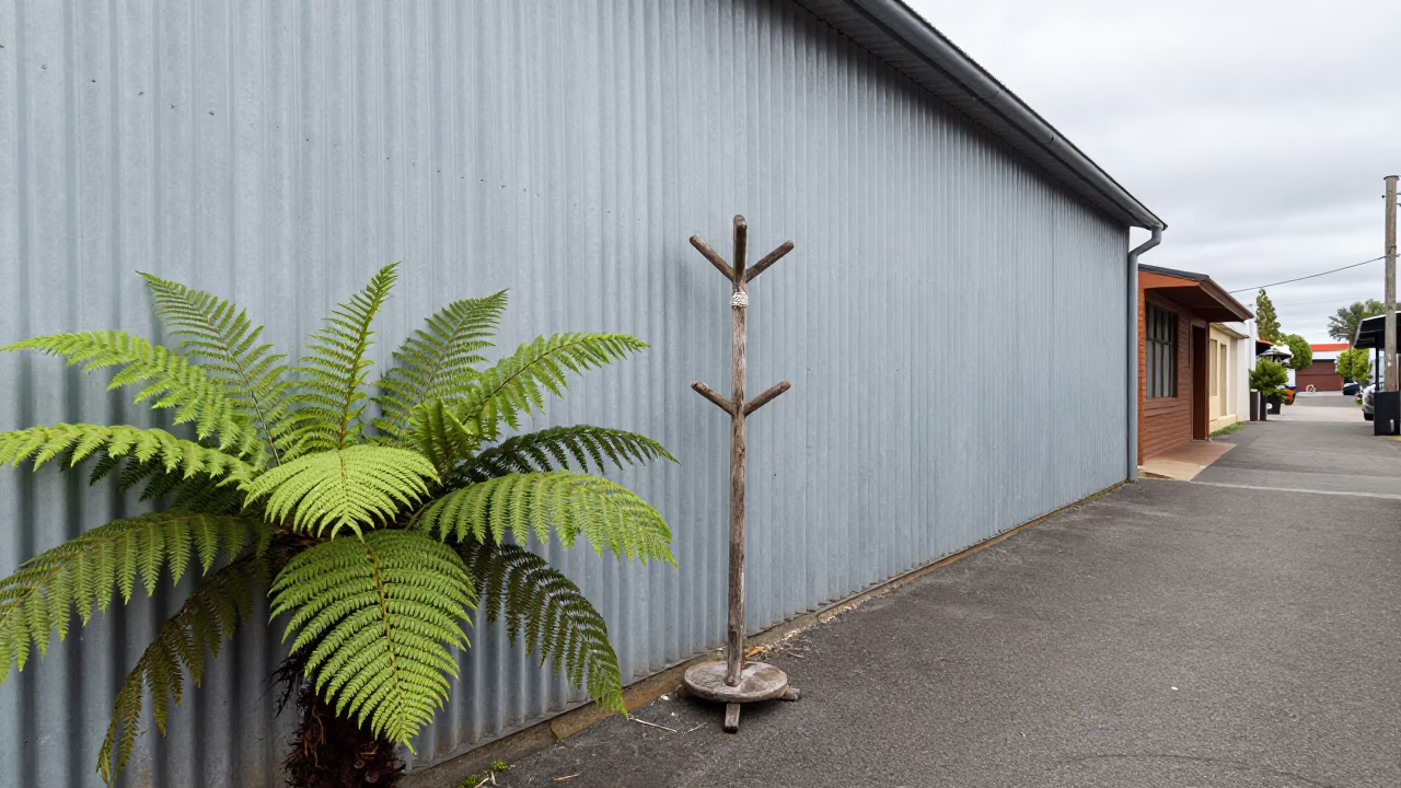Midday Light on Fern in Perth in in Perth, Western Australia, Australia