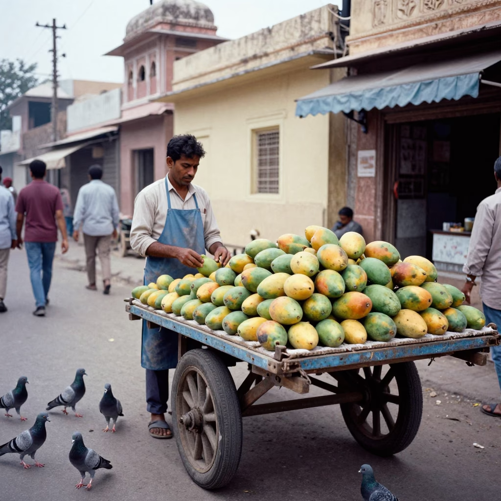 Midday Light on Fresh Mangoes in Jaipur in in Jaipur, India