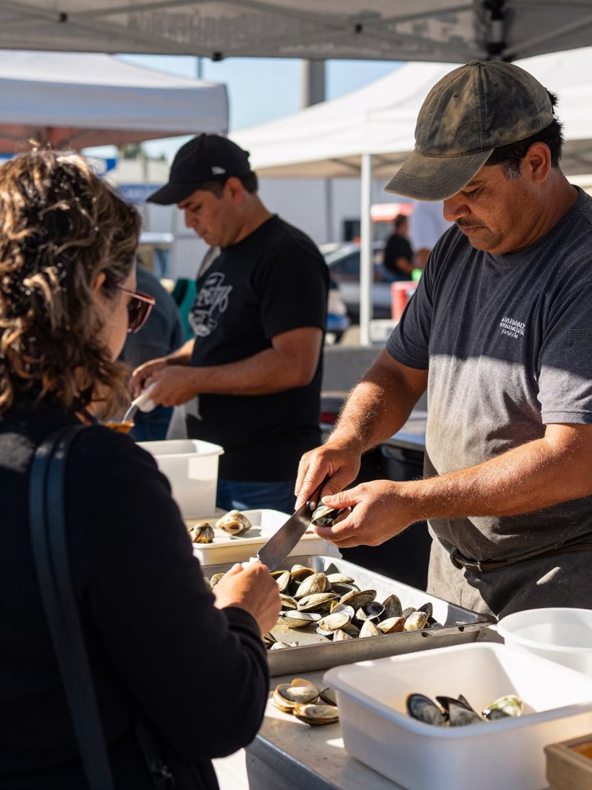Midday Light on Market Stall in San Diego in in San Diego, California, United States