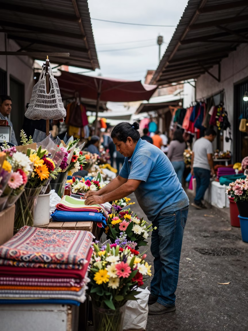 Midday Light on Mats in in Oaxaca, Mexico