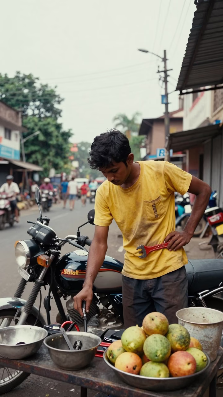 Midday Light on Mechanic in Mumbai in in Mumbai, India