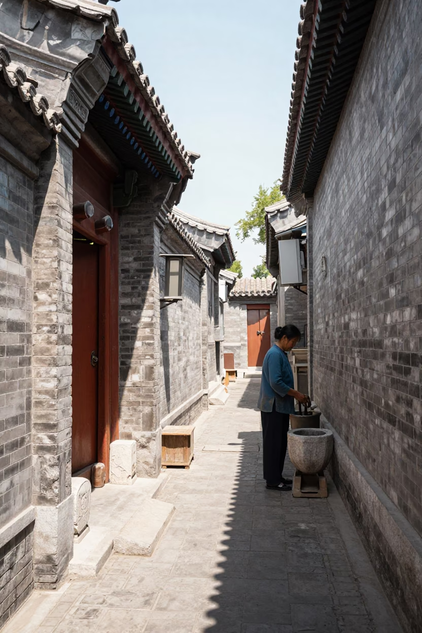 Midday Light on Midday Life in Beijing in in Beijing, China