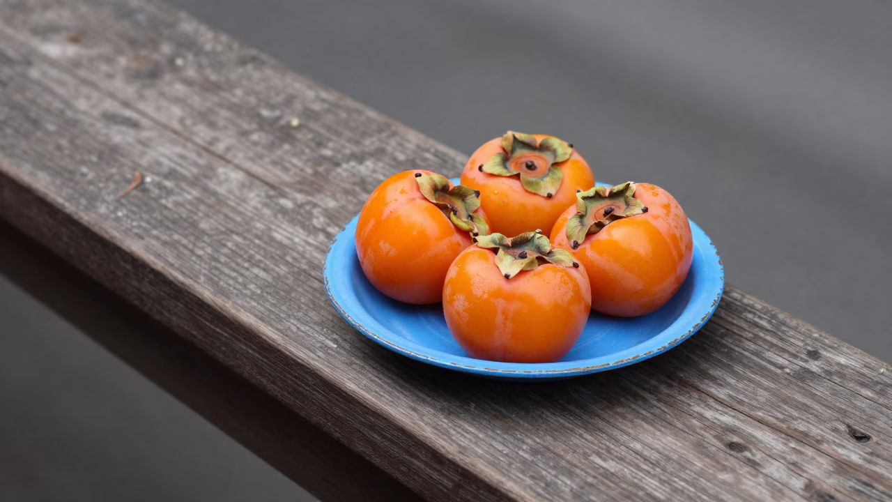 Midday Light on Persimmons in Bangkok in in Bangkok, Thailand