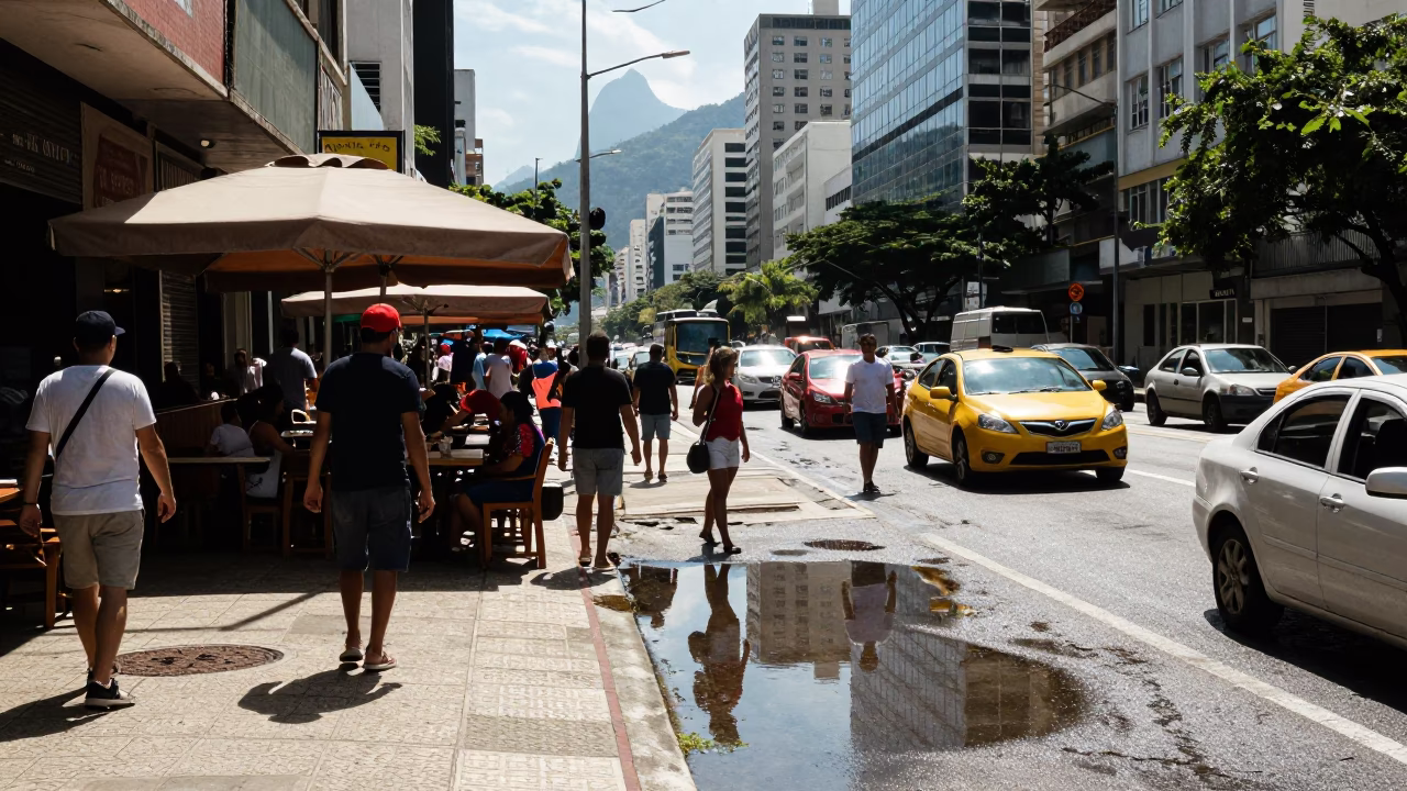 Midday Light on Scene Midday in Rio De Janeiro in in Rio de Janeiro, Brazil