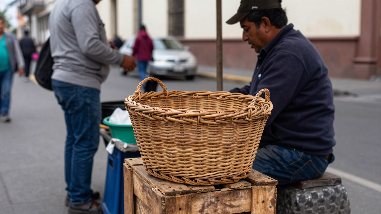 Midday Light on Street Scene in Lima in in Lima, Peru
