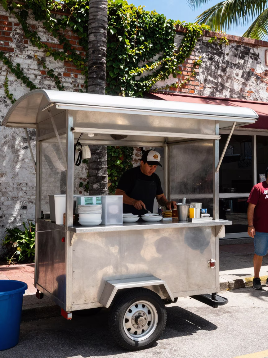 Midday Light on Vendor Midday in Miami in in Miami, Florida, United States