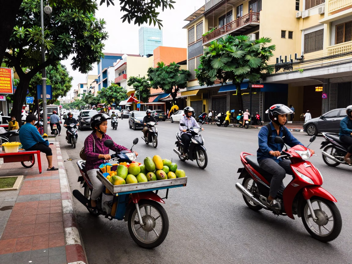 Midday Light on Vendor Stall in Ho Chi Minh City in in Ho Chi Minh City, Vietnam