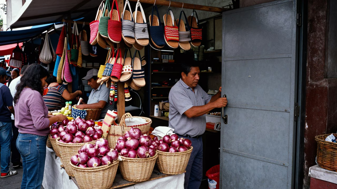Midday Light on Vendor Stall in Mexico City in in Mexico City, Mexico