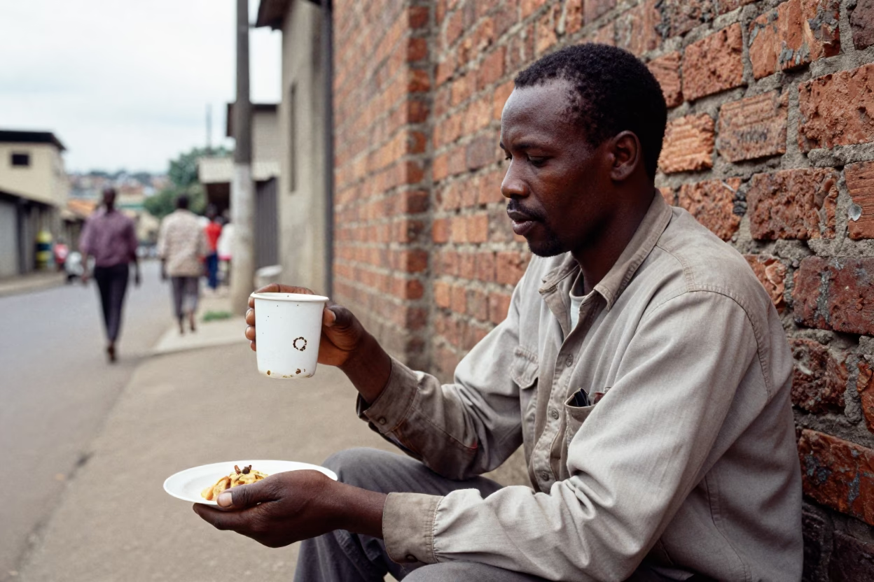 Midday Meal in Johannesburg at Midday Light in in Johannesburg, South Africa