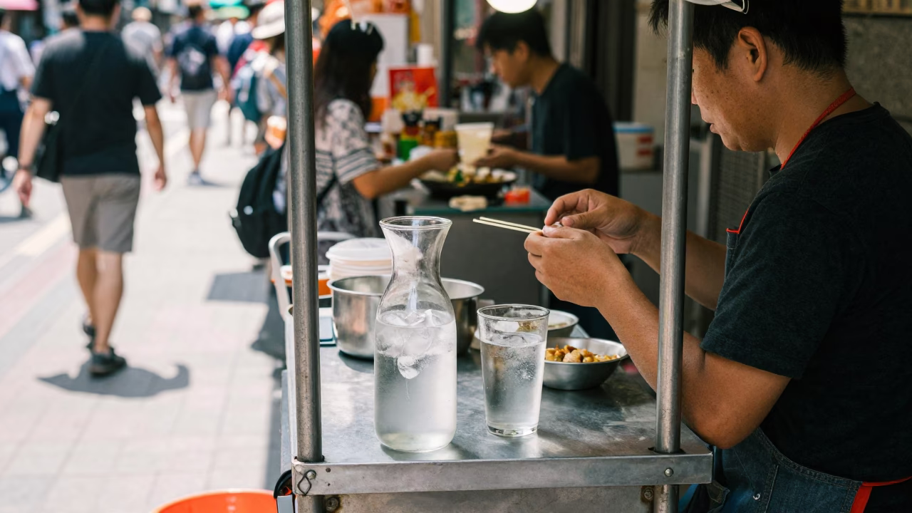 Midday Meal in Taipei at Midday Light in in Taipei, Taiwan