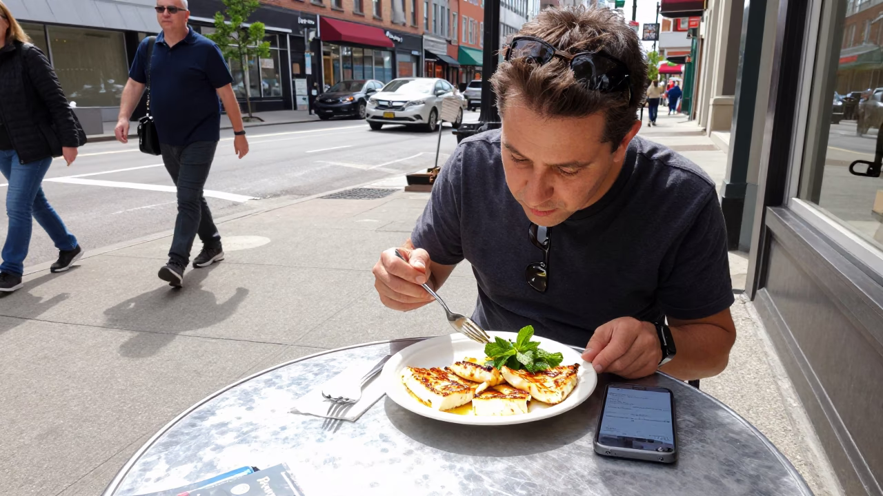 Midday Meal in Toronto at Midday Light in in Toronto, Ontario, Canada