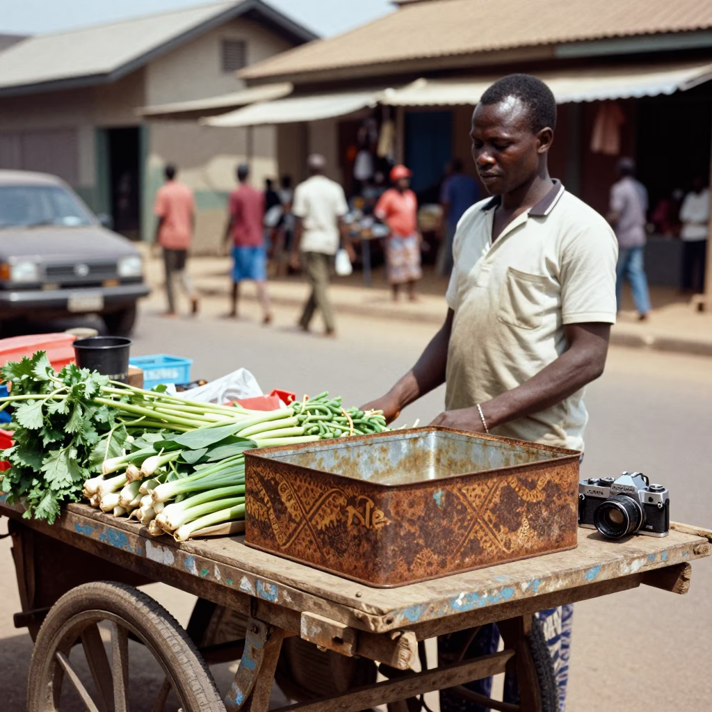 Midday Sales in Accra at Midday Light in in Accra, Ghana