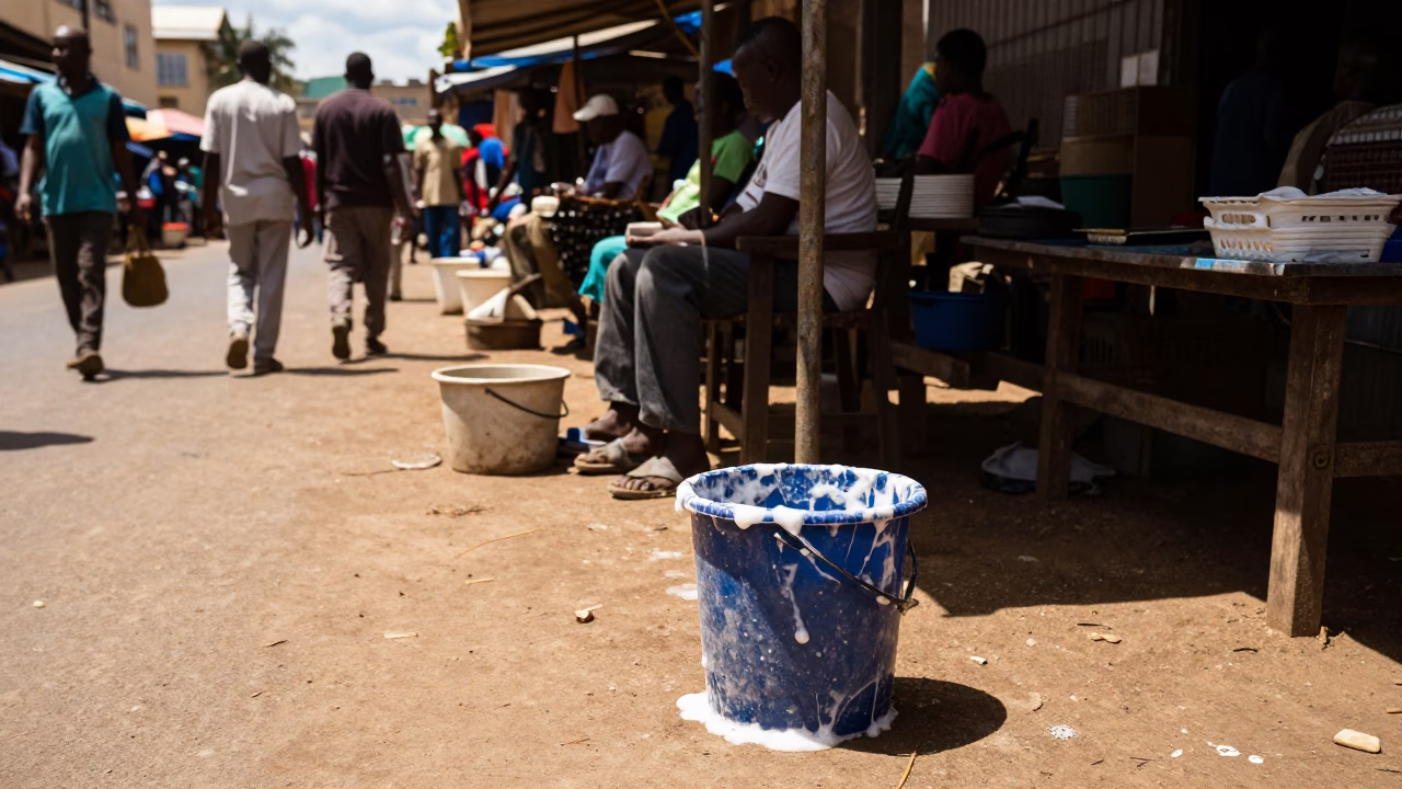 Midday Scene in Nairobi at Midday Light in in Nairobi, Kenya