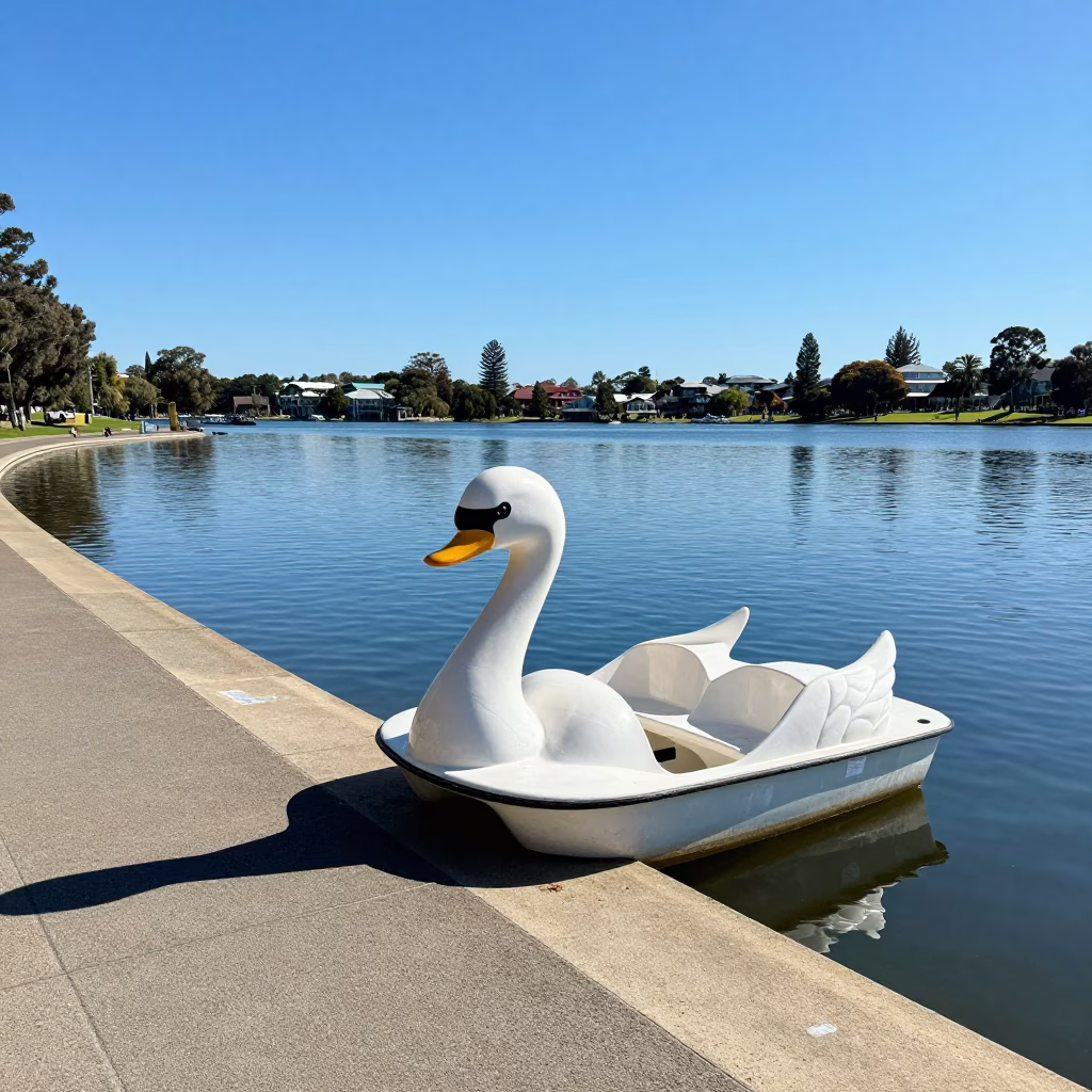 Midday Scene in Perth at Midday Light in in Perth, Western Australia, Australia
