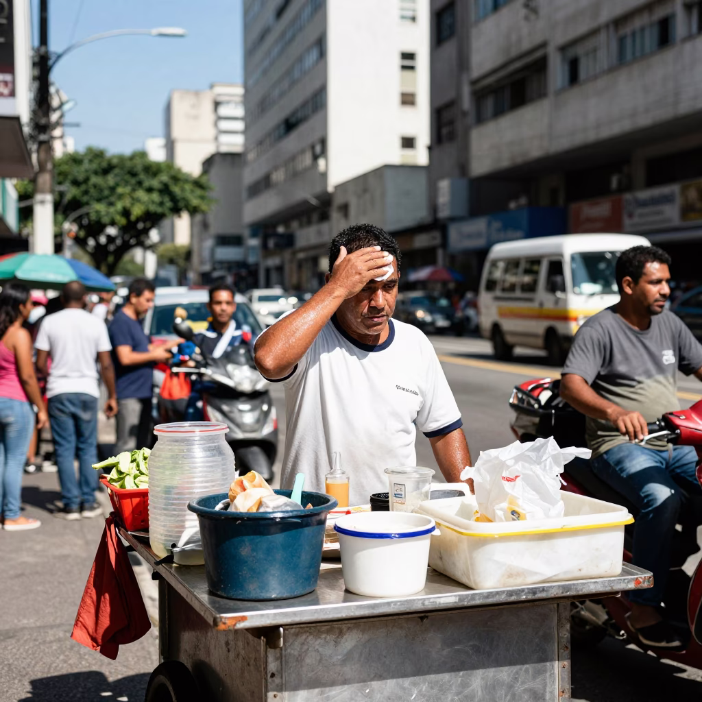 Midday Scene in São Paulo at Midday Light in in São Paulo, Brazil