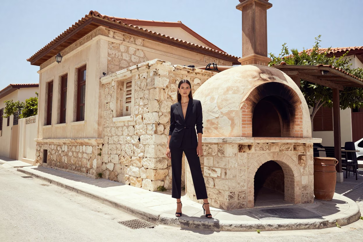 Midday Sun in Athens at Midday Light in in Athens, Greece