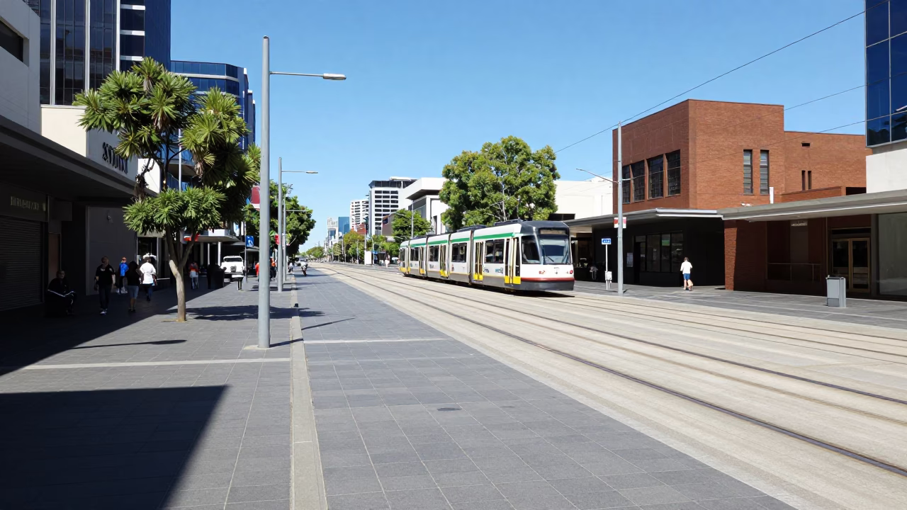 Midday Sunlight and Street Life in Adelaide South Australia Australia in in Adelaide, South Australia, Australia