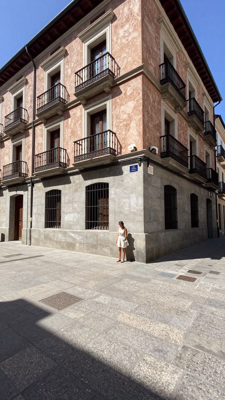 Midday Sunlight in Madrid at Midday Light in in Madrid, Spain