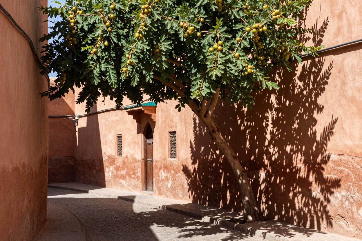 Midday Sunlight in Marrakech at Midday Light in in Marrakech, Morocco