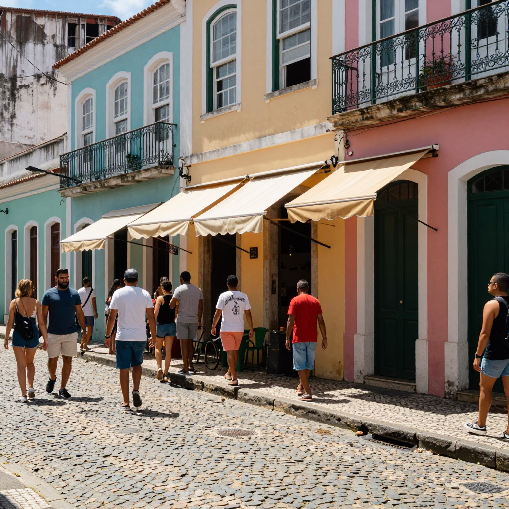 Midday Sunlight in Salvador at Midday Light in in Salvador, Brazil