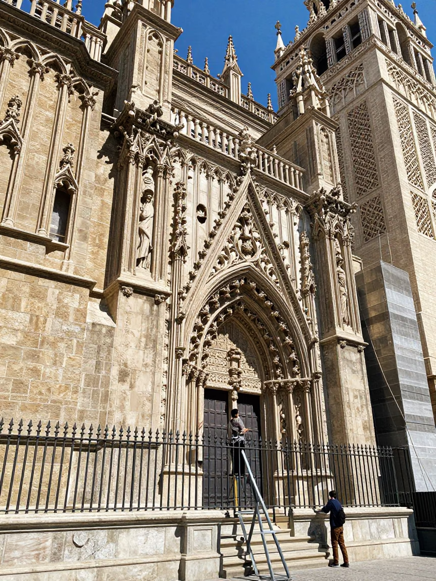 Midday Sunlight in Seville at Midday Light in in Seville, Spain