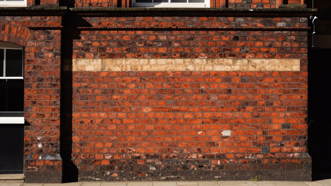 Midday Sunlight on Victorian Brickwork in Liverpool United Kingdom Street Scene in in Liverpool, United Kingdom