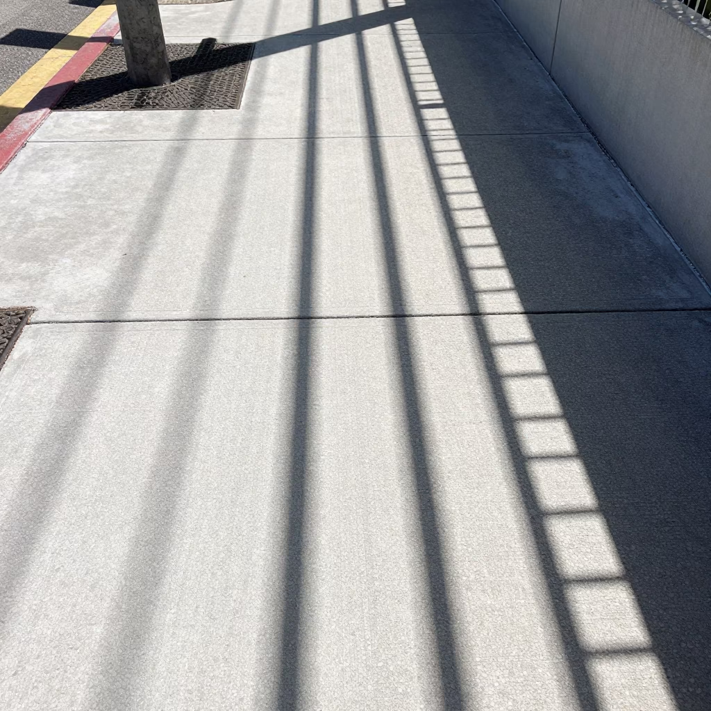 Midday Sunlight Stripes on Tile Grout in Miami Florida United States in in Miami, Florida, United States