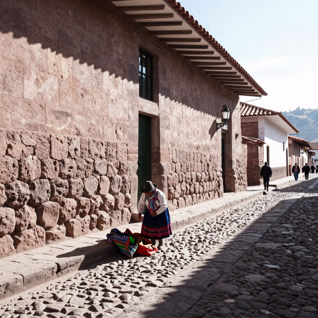 Midmorning Light at Bright Midmorning Light in Cusco in in Cusco, Peru