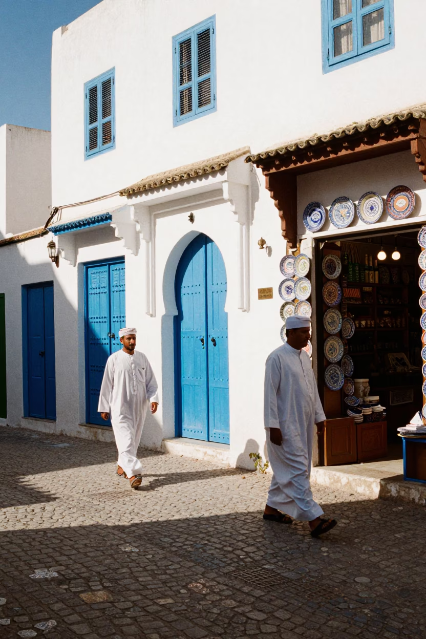 Midmorning Light at Bright Midmorning Light in Essaouira in in Essaouira, Morocco