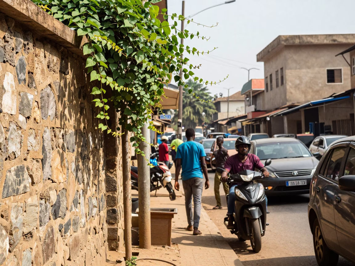 Midmorning Light in Accra at Bright Midmorning Light in in Accra, Ghana