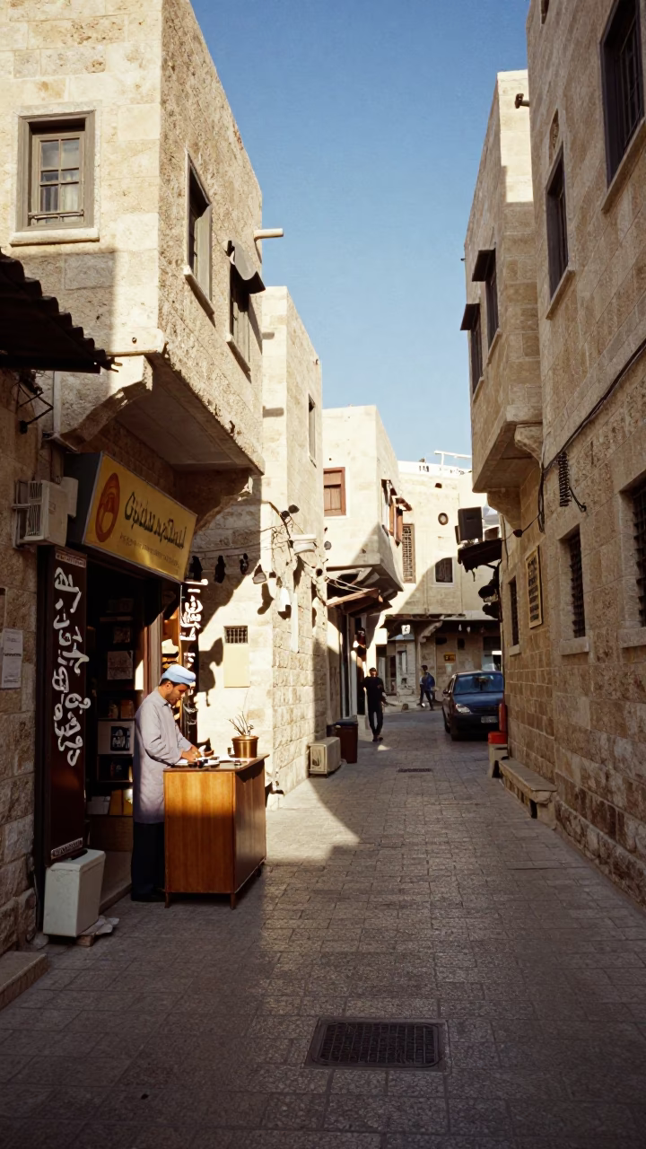 Midmorning Light in Amman at Bright Midmorning Light in in Amman, Jordan