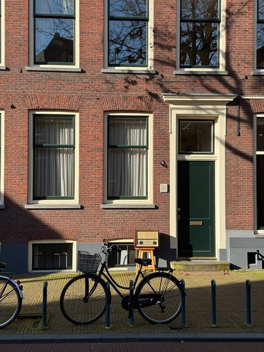 Midmorning Light in Amsterdam at Bright Midmorning Light in in Amsterdam, Netherlands