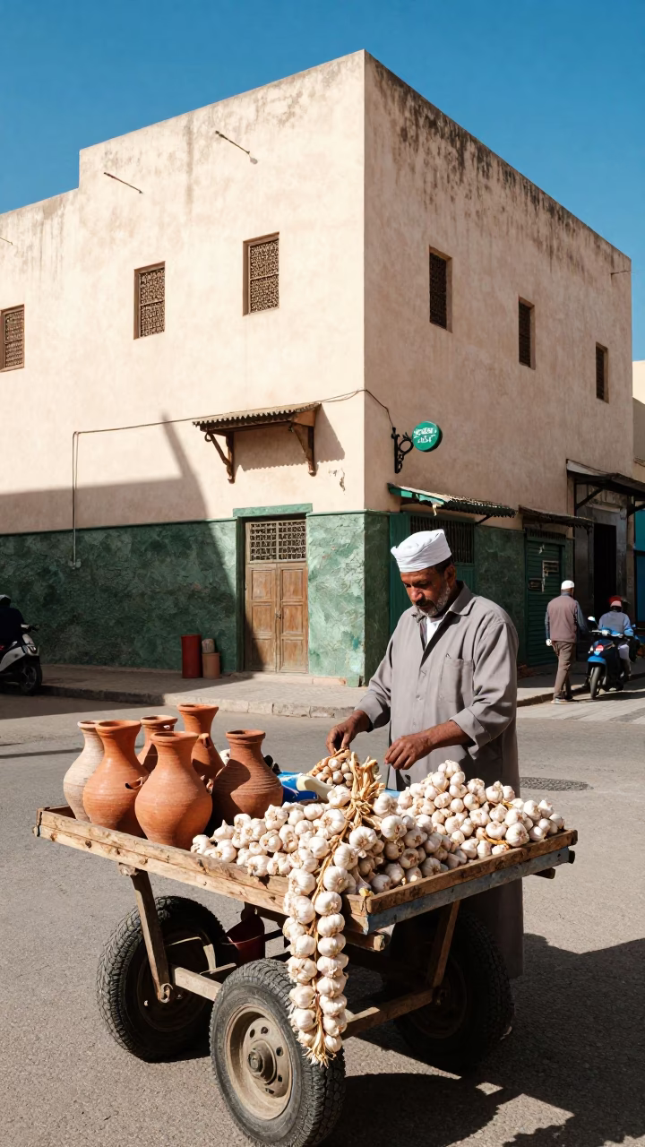 Midmorning Light in Casablanca at Bright Midmorning Light in in Casablanca, Morocco