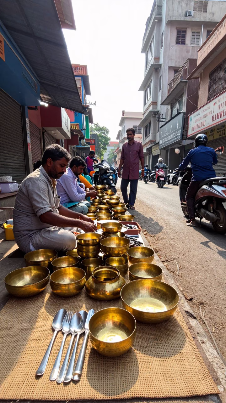 Midmorning Light in Hyderabad at Bright Midmorning Light in in Hyderabad, India