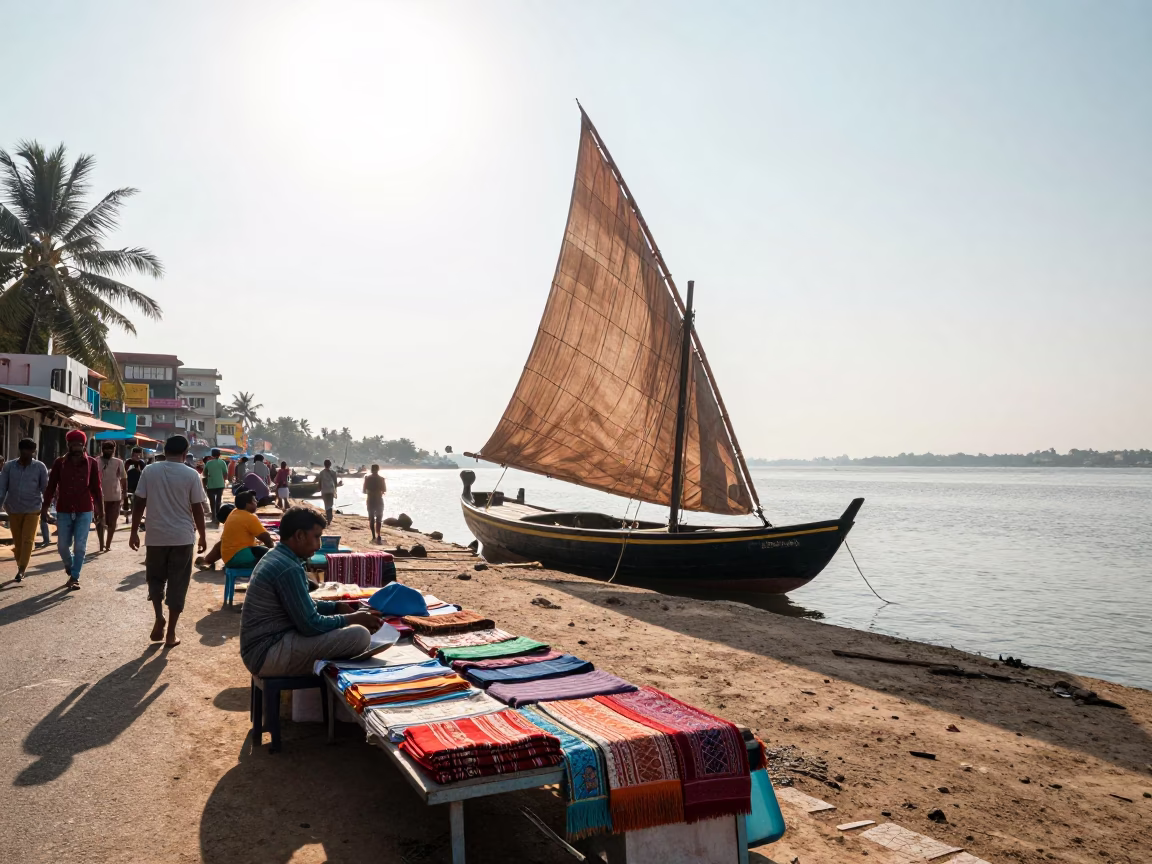 Midmorning Light in Kochi at Bright Midmorning Light in in Kochi, India