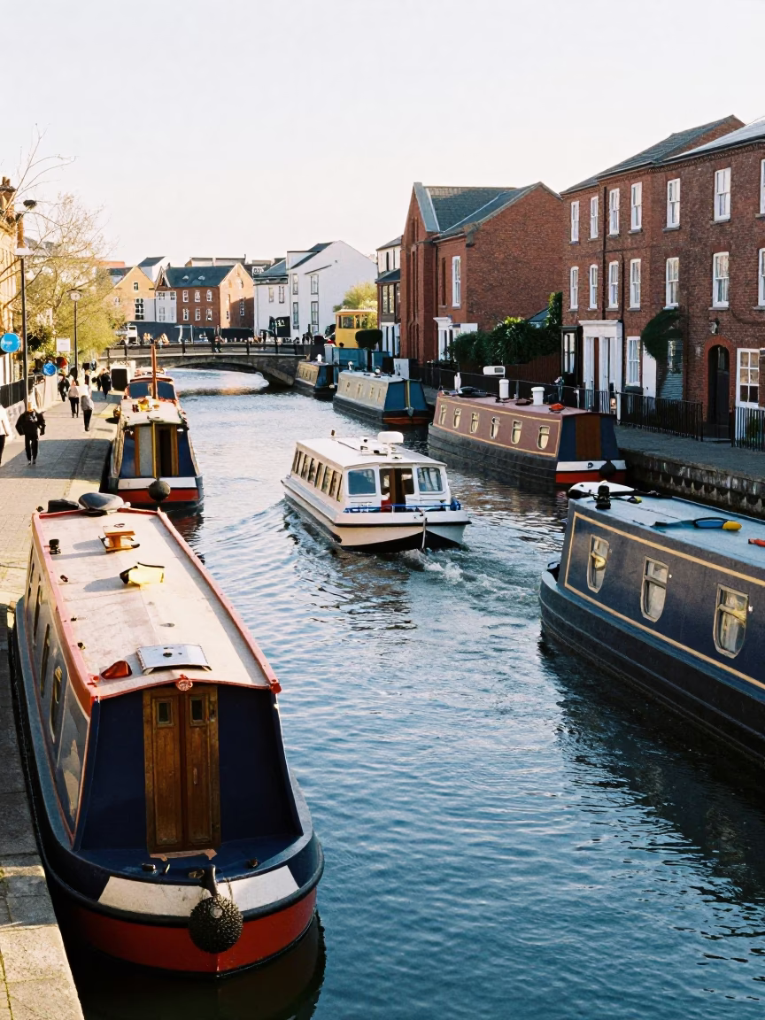 Midmorning Light in Liverpool at Bright Midmorning Light in in Liverpool, United Kingdom