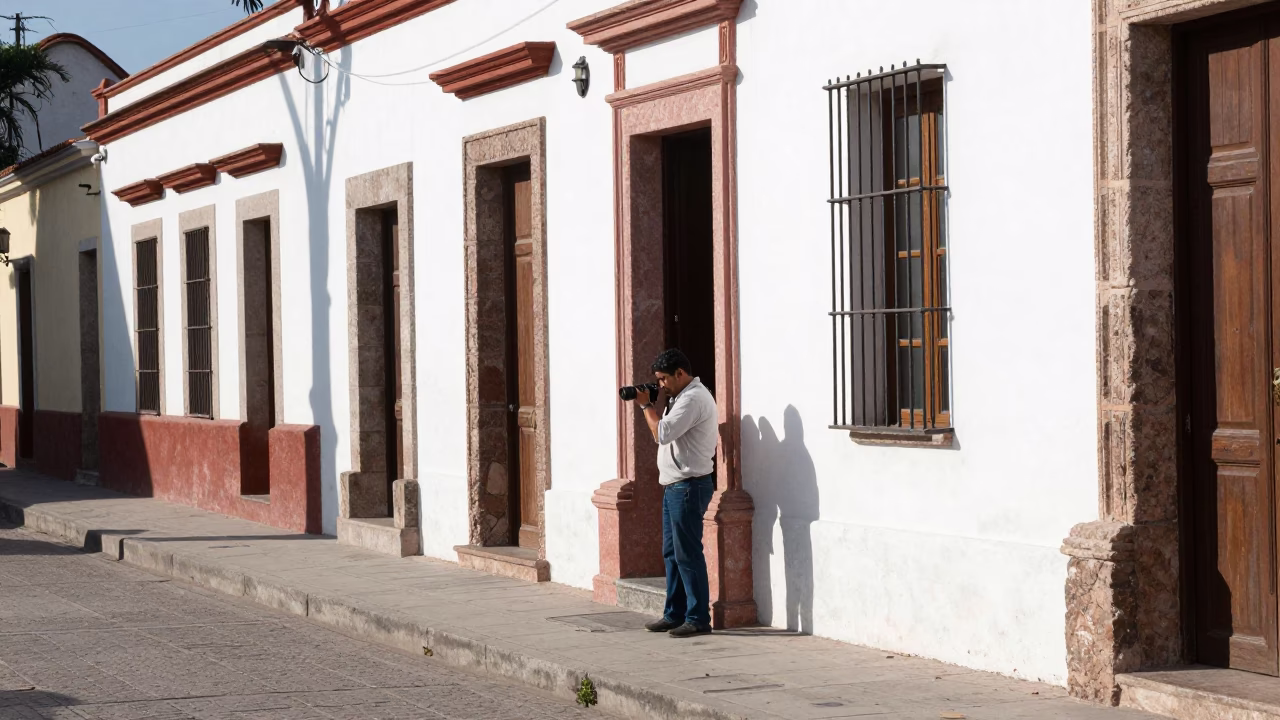 Midmorning Light in Merida at Bright Midmorning Light in in Merida, Mexico