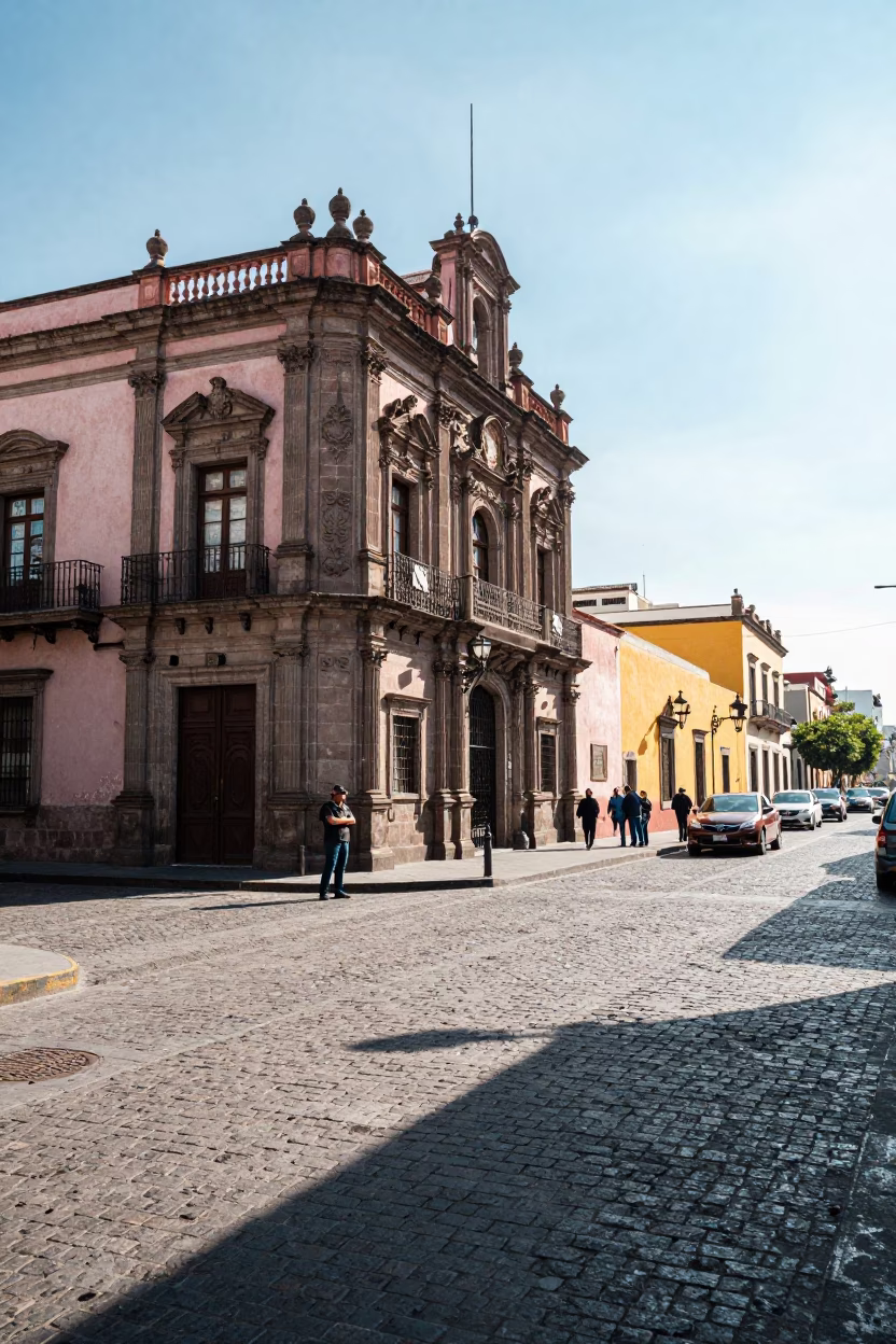 Midmorning Light in Mexico City at Bright Midmorning Light in in Mexico City, Mexico