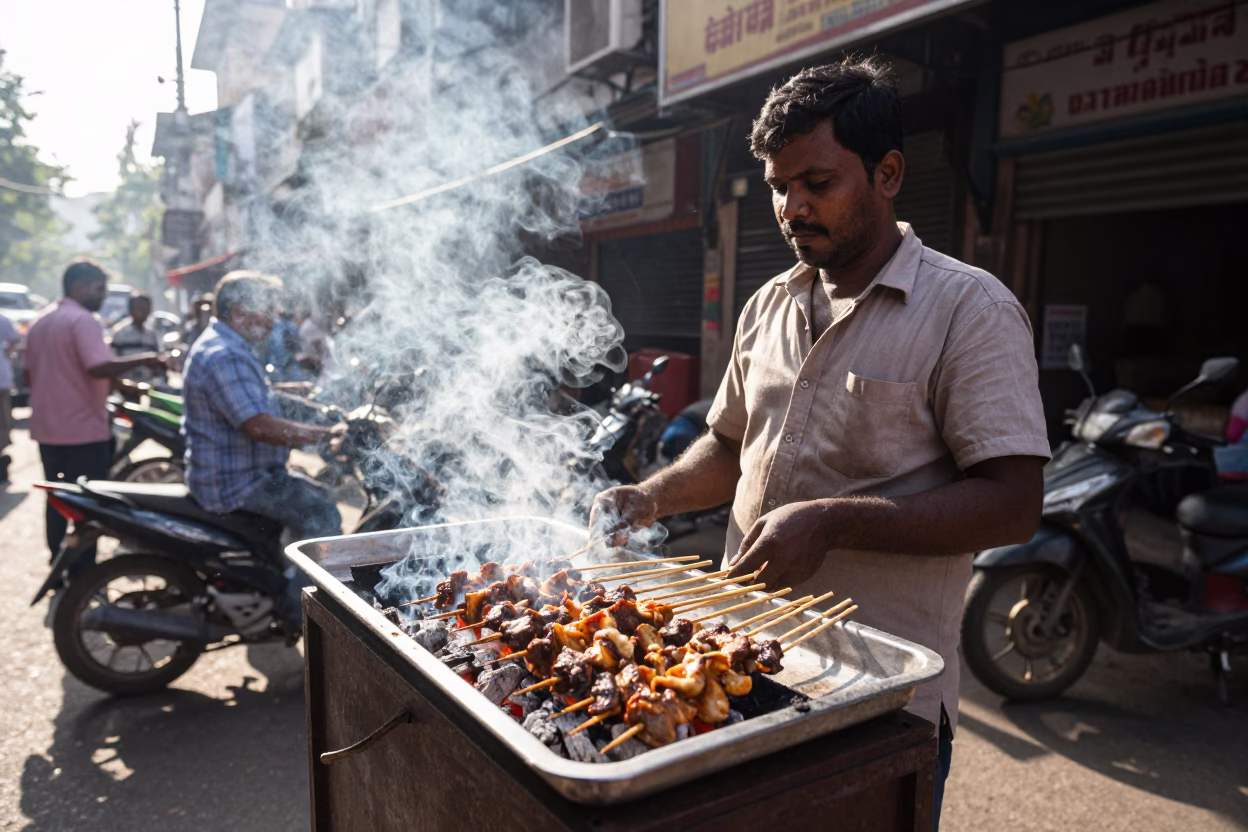 Midmorning Light in Mumbai at Bright Midmorning Light in in Mumbai, India