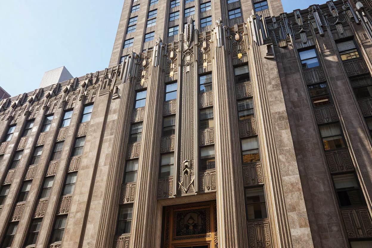 Midmorning Light in New York at Bright Midmorning Light in in New York, New York, United States