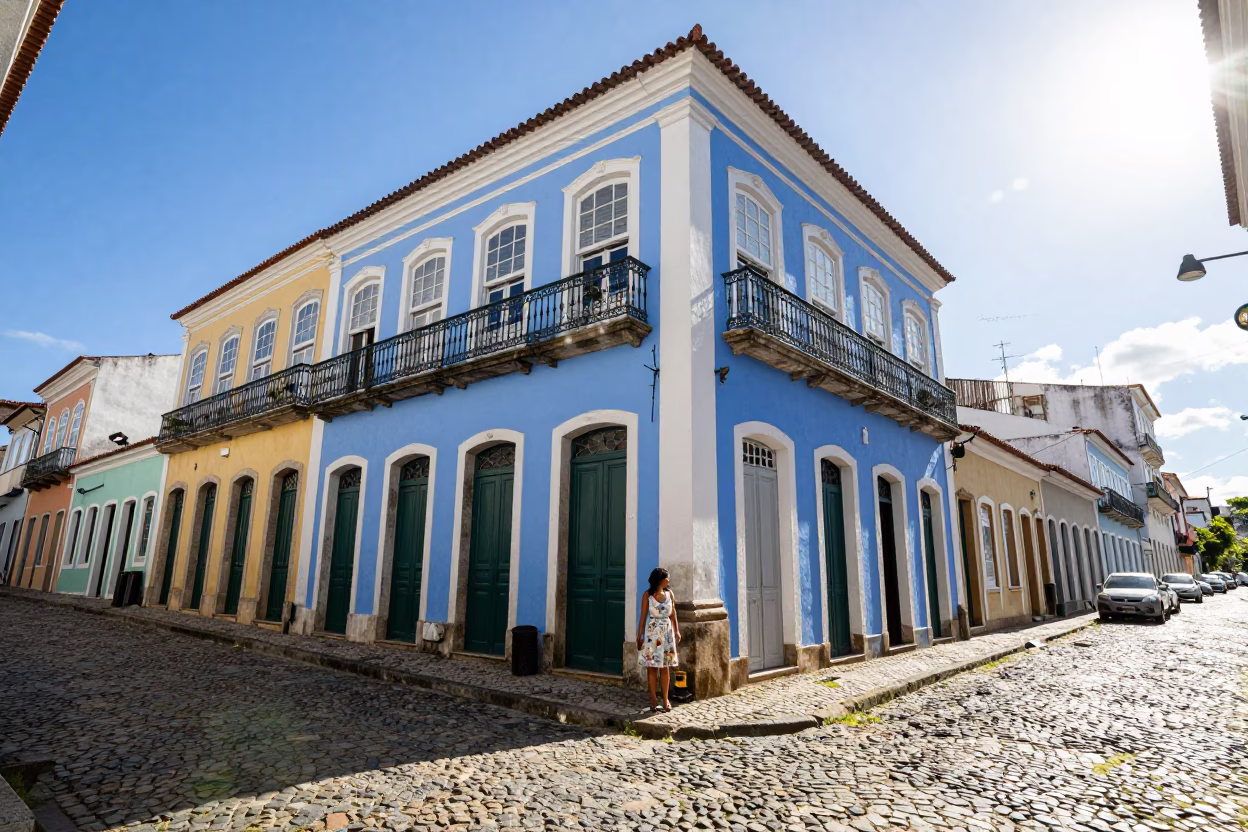 Midmorning Light in Salvador at Bright Midmorning Light in in Salvador, Brazil