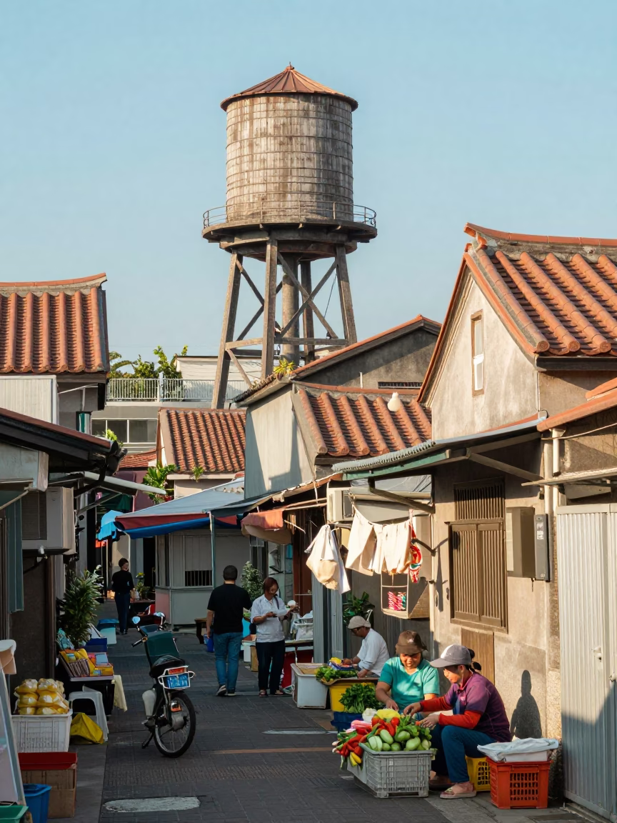 Midmorning Light in Tainan at Bright Midmorning Light in in Tainan, Taiwan